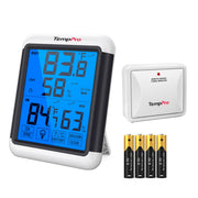TempPro TempAir front display showing temperature and humidity, clear large readable screen