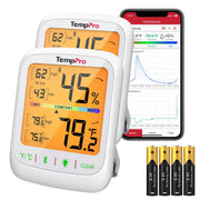 TempPro TempAir front display showing temperature and humidity for quick reference