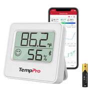 TempPro TempAir front display showing temperature and humidity for quick readings