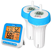 TempPro front view showing receiver and floating transmitter, easy monitoring benefit