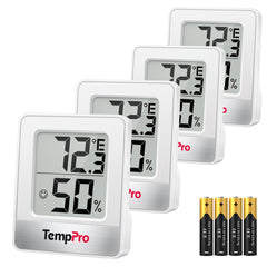 TempPro TP49 front display showing temperature humidity and comfort icon for fast readings