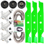 TENGMUJX front view of 54 inch deck kit showing all components for easy identification