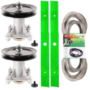 TENGMUJX kit front packaging showing included spindles blades and belt for easy identification