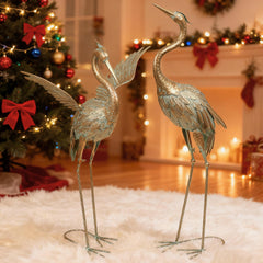 TERESA'S COLLECTIONS side profile of a heron statue highlighting silhouette benefit