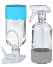 TERESRY front view of two bottles showing colors and durable glass benefit