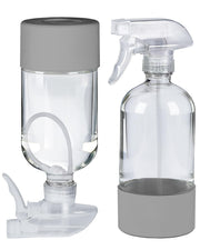 TERESRY front view of two grey bottles showing sleek packaging and durability