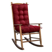TESICA burgundy front view showing full two-piece cushion set and neat finish