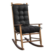 TESICA front view of black seat and back cushions showing sleek look and comfort