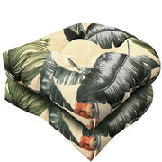 TESICA front view of white green rocking chair cushion shows neat fit and style