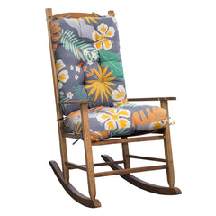 TESICA front view of orange grey cushion set showing color and shape for patio comfort