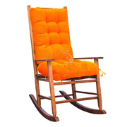 TESICA front view of orange rocking chair cushions showing color and fit