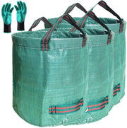 Tespher front view of 3-pack garden bags showing durable design and included gloves