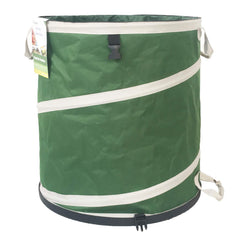 Tespher front view showing pop-up bag and stable base for quick cleanup