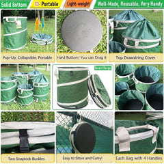 Tespher top drawstring cover detail keeping yard debris secure