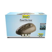 Tetra Pond de-icer front view showing compact design and safe operation