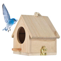 Tfwadmx front view hanging birdhouse shows rustic entrance and charm