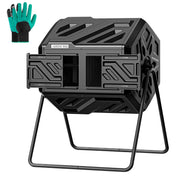 THE GROW'ING front view of compact 43 gal tumbler showing space-saving benefit