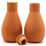 The Olla Company front view showing two terracotta Ollas and packaging for simple setup