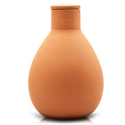 The Olla Company front view terracotta olla with lid showing compact design and simplicity