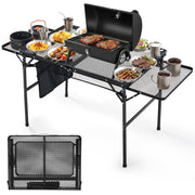 THTYBROS front view showing full table and wings expanded for versatile prep space