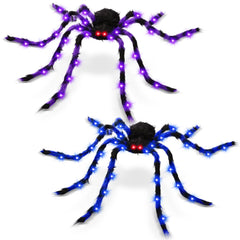 Thuodo large spiders front view showing full blue and purple glow benefits eye-catching display