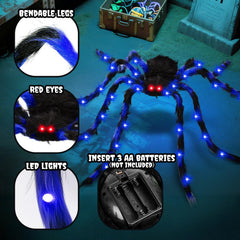 Thuodo LED-lit legs detail showing colored lights benefits vivid nighttime visibility