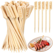 Thyle front pack of 200 bamboo steak markers showing quantity benefit