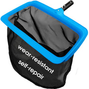 TidyMister skimmer net front view showing frame and mesh, durable cleaning benefit