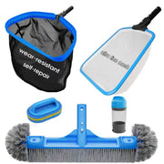 TidyMister front packaging of full pool cleaning kit, shows all included tools and benefits