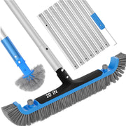 TidyMister front view of 20-inch brush and pole showing complete kit and fast coverage