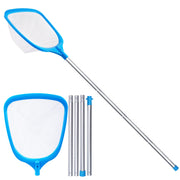 TidyMister front view skimmer showing net and pole for quick debris removal