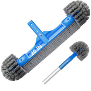 TidyMister front view of 20-inch brush head showing wide cleaning path and efficiency