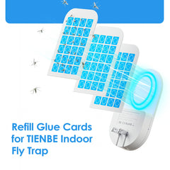 TIENBE glue card next to hand for scale showing compact size and space-saving