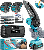tietoc front view showing compact cordless saw and ergonomic handle for easy control