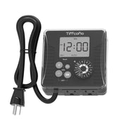 TiFFCOFiO front view showing dual outlets and weather cover, durable outdoor control