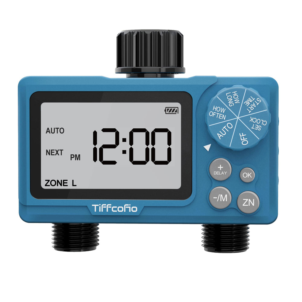 Tiffcofio front view showing digital display and controls for easy scheduling