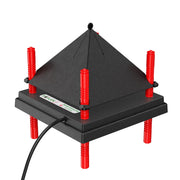 Tiflev front view of heating plate showing compact design and red legs providing safe warmth