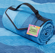TigeJoy front view blanket spread out showing full plaid pattern and generous area