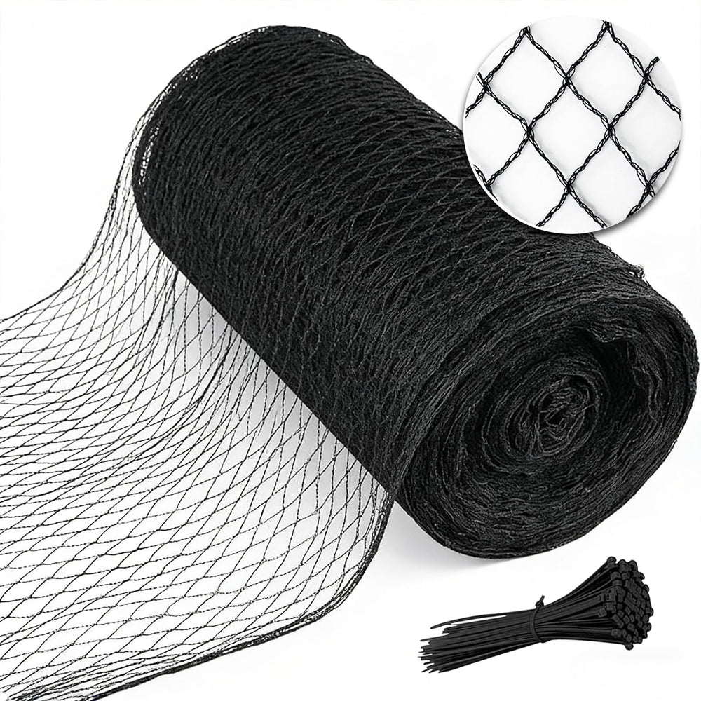 Tilvex front packaging showing durable bird netting and product size for easy selection