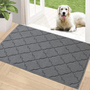 Timo front view of gray entry mat showing full size and clean design