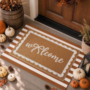 Tinideya front porch styled mats creating a welcoming fall entry and curb appeal