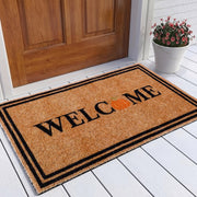 Tinideya front view of pumpkin mat showing warm seasonal welcome and curb appeal