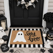 Tinideya ghost and striped mats front view showing festive entrance benefit