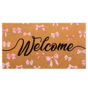 Tinideya front view welcoming entrance mat showing clear lettering and durable look