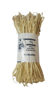 Tinyroots raffia pack front view showing quantity and natural fibers for branch protection