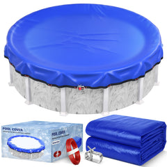 TIXANF front view of 18FT pool cover shows full protection