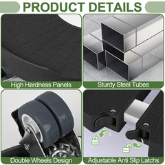 ToLanbbt caster wheel detail showing 360-degree lockable wheels for smooth movement benefit