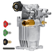 TOOLCY front view of horizontal pump showing mounting face and benefits of durable replacement