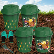 TOP XIAN front view of the inground worm composter showing compact design and durability