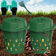 TOP XIAN front view of inground composter showing compact design and quick setup benefit